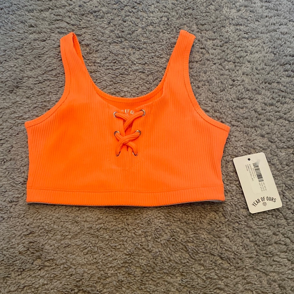 NWT Year of Ours “Ribbed Football Bra”